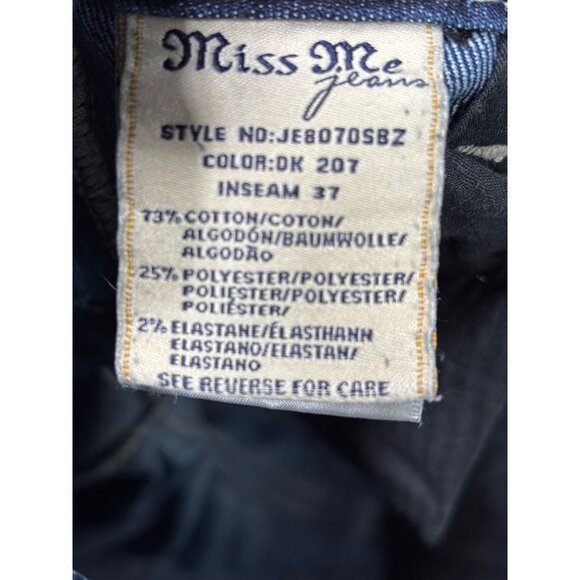 Miss Me Womens Jeans Size 27 Signature Rise Slim Boot Bling - Picture 10 of 10